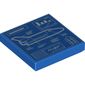 Tile 2 x 2 with Space Shuttle Blueprint Print