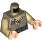 Torso Jacket with Tan Shirt, Dark Bluish Gray Belt Print (Leia), Tan Arms, Light Nougat Hands