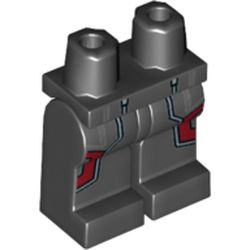 Hips and Black Legs with Silver and Dark Red Coattails Outline Print