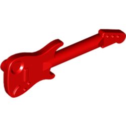 LEGO part ELECTRIC GUITAR SHAFT 3.2 in Bright Red/ Red