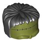 Head Top, Frankenstein Monster with Black Hair and Small Stitches Print