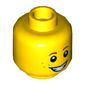 Minifig Head, Brown Eyebrows, Freckles, Smile Open Mouth / Scared Crooked Mouth