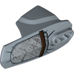 Large Figure Limb Cover, Size 6, Armor with Ball Joint Socket with Metal Plate and Brown Strap Print