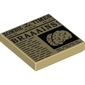 Tile 2 x 2 with Newspaper 'ZOMBIE TIMES' and 'BRAAAINS! print