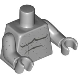 Torso Bare Chest with Dark Bluish Gray Spots Print, Light Bluish Gray Arms and Hands