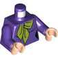 Torso Shirt with Lime Neckerchief Print, Dark Purple Arms, Light Nougat Hands