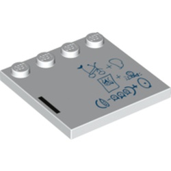 Plate Special 4 x 4 with Studs on One Edge and Higgs Boson Particle Pictionary Whiteboard Print