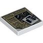 Tile 2 x 2 with Paper Clip, Minifigure Image and Daily Babbler 'TREE COMES TO LIFE' Newspaper Article Print