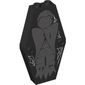 Coffin 2 x 4 x 6 Lid with Light Bluish Gray Vampire and White Cobwebs Print