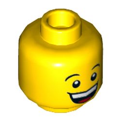 LEGO part  MINI HEAD NO. 1762 in Bright Yellow/ Yellow