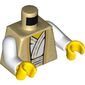 Torso Robe over White Under-robe Print, White Arms, Yellow Hands