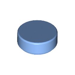 LEGO part 10035381 FLAT TILE 1X1, ROUND in Medium Blue