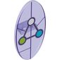 Shield Ovoid with Grip and Dimensions Keystone Symbol with White, Lime and Medium Azure Circles Print
