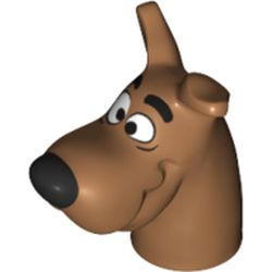 Animal Body Part, Dog Head Great Dane with Scooby-Doo with Tongue Licking Chops Print