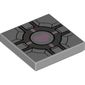 Tile 2 x 2 with Companion Cube Pink Heart Print