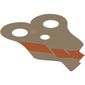 Neckwear Cape, Pauldron, Angular with Dark Orange Stripe Print