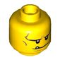 Minifig Head Axl, Dual Sided, Smile with Tooth / Frown Angry Print [Hollow Stud]