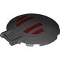 Dish 6 x 6 Inverted - No Studs with Handle with SW First Order TIE Fighter Hatch Pattern