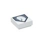 Tile 1 x 1 with White Horse on Sand Blue Pentagonal Shield Print
