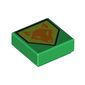 Tile 1 x 1 with Shield with Fox Head Print