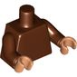 Torso, Reddish Brown Arms, Nougat Hands [Plain]