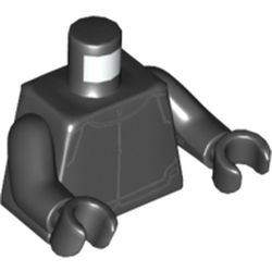 Torso Uniform with Gray Lines Print, Black Arms and Hands