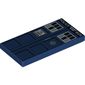 Tile 2 x 4 with White 'POLICE BOX', Black Squares, White Windows, Notice and Door Handle Print (TARDIS)