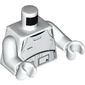 Torso Armor with Black, Gray and Dark Gray Lines Print, White Arms and Hands