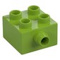Duplo Brick 2 x 2 - Grooved Pin on Side