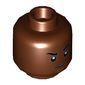 Minifig Head Finn, Eyebrows, White Pupils, Raised Eyebrow / Open Mouth Scowling Teeth Print