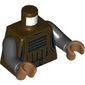 Torso Vest Armor, with Belt with Pouches Print, Black Arms, Medium Nougat Hands