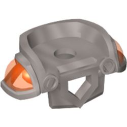 Minifig Neckwear Armor Breastplate with Pentagonal Hole in Front and 2 Studs on Back with Trans-Neon Orange Shoulder Pads Pattern