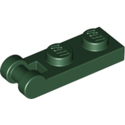 LEGO part PLATE 1X2 W/SHAFT 3.2 in Earth Green/ Dark Green