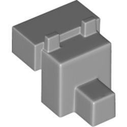LEGO part 20308 Animal Body Part, Head Blocky [Plain] in Medium Stone Grey/ Light Bluish Gray