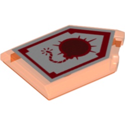 Tile Special 2 x 3 Pentagonal with Nexo Power Shield Print - Bomb Blast