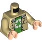 Torso Jacket, Green Shirt with Recycling Logo Print, Tan Arms, Light Nougat Hands