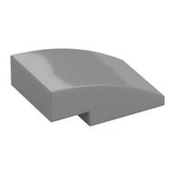 Slope Curved 3 x 2 No Studs with Blue/Reddish Brown Windows print