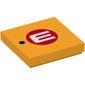 Tile 2 x 2 with '•E' print