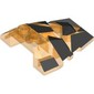 Wedge 4 x 4 Fractured Polygon Top with Black Facets Print