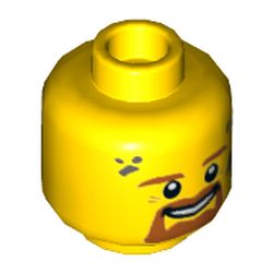 LEGO part MINI HEAD NO.1826 in Bright Yellow/ Yellow