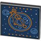 Road Sign Clip-on with Blue and Orange Space Screen print