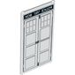 Glass for Window 1 x 4 x 6 with 'POLICE PUBLIC CALL BOX' Mirror Image Tardis Door print