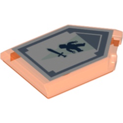 Tile Special 2 x 3 Pentagonal with Nexo Power Shield Print - Tractor Beam