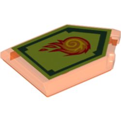 Tile Special 2 x 3 Pentagonal with Nexo Power Shield Print - Rolling Fireball