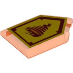 Tile Special 2 x 3 Pentagonal with Nexo Power Shield Print - Fire Tornado