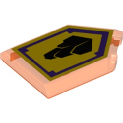 Tile Special 2 x 3 Pentagonal with Nexo Power Shield Print - Wall Block