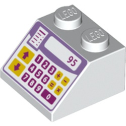 Slope 45° 2 x 2 with Cash Register Print