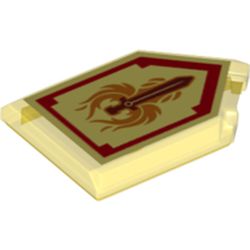 Tile Special 2 x 3 Pentagonal with Nexo Power Shield Print - Phoenix Blaze