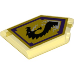 Tile Special 2 x 3 Pentagonal with Nexo Power Shield Print - Storm Dragon