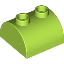 LEGO part  BRICK 2X2 W. BOW AND KNOBS in Bright Yellowish Green/ Lime